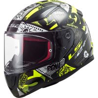 CASQUE RAPID MINI VIGNETTE BLACK H-V FF353 LS2