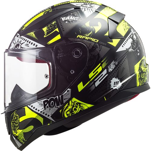 CASQUE RAPID MINI VIGNETTE BLACK H-V FF353 LS2