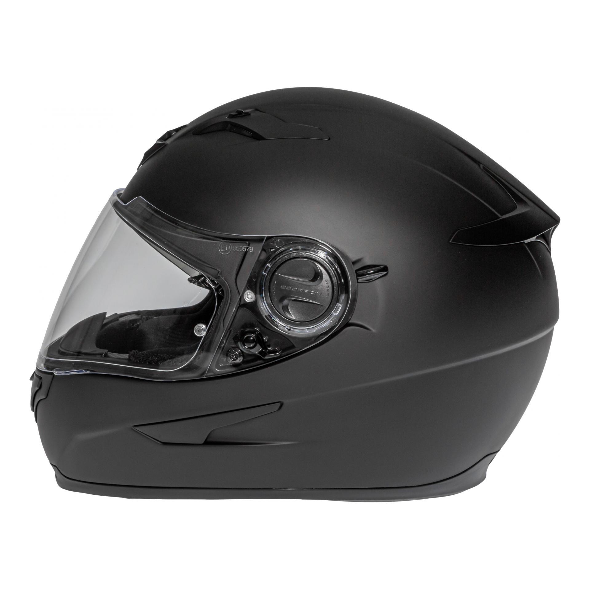 CASQUE EXO-490 SOLID NOIR MAT SCORPION
