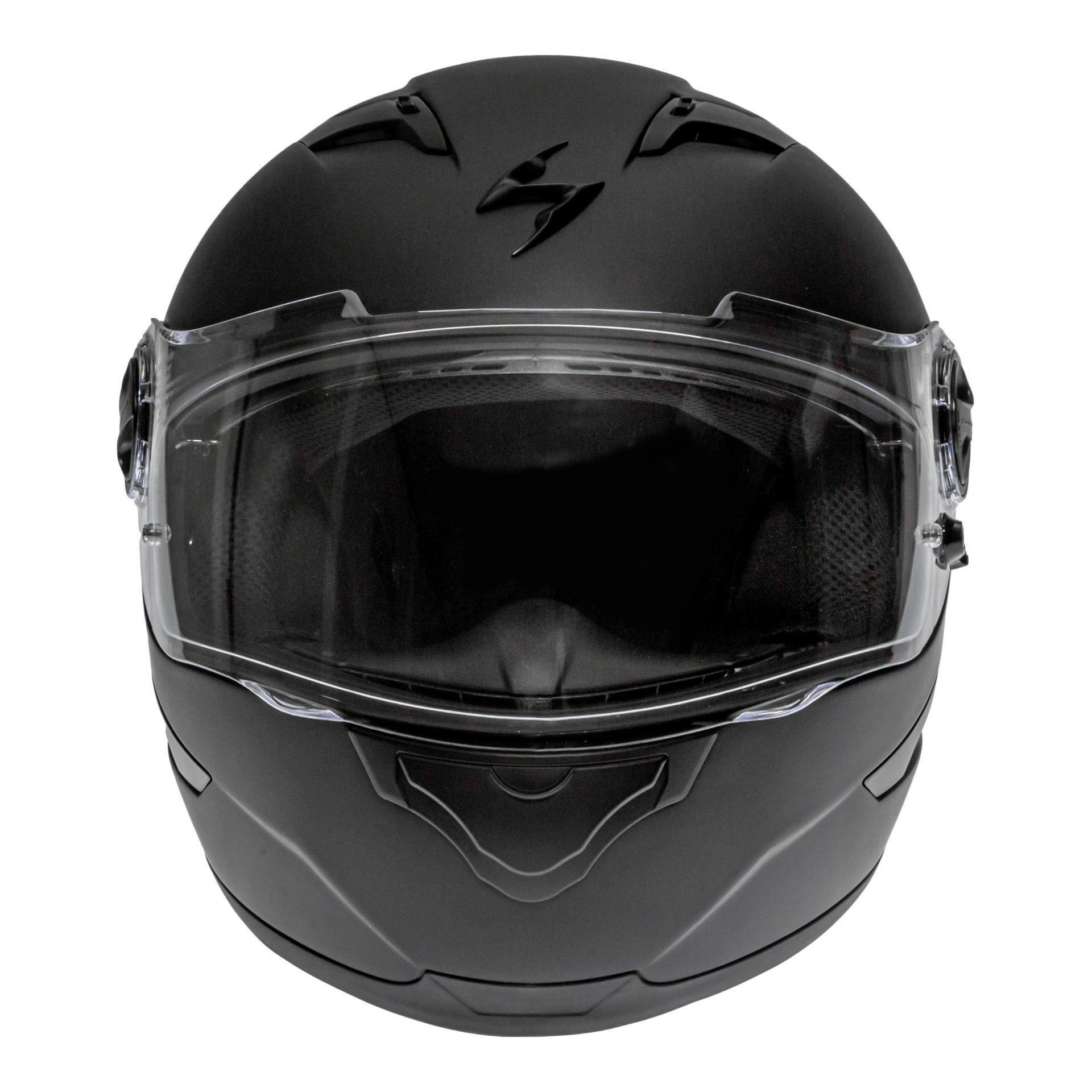 CASQUE EXO-490 SOLID NOIR MAT SCORPION