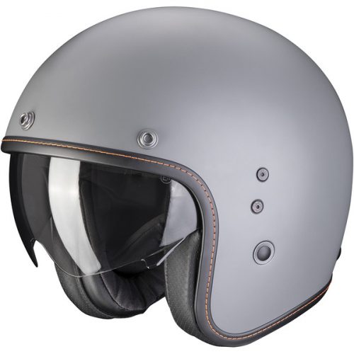 CASQUE BELFAST SOLID GRIS MAT SCORPION