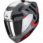 CASQUE EXO-391 AROK GRIS-ROUGE-NOIR SCORPION