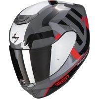 CASQUE EXO-391 AROK GRIS-ROUGE-NOIR SCORPION