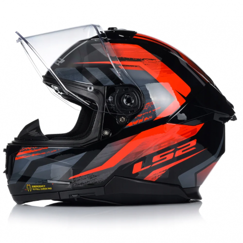 CASQUE STREAM II FURY BLACK RED FF808 LS2