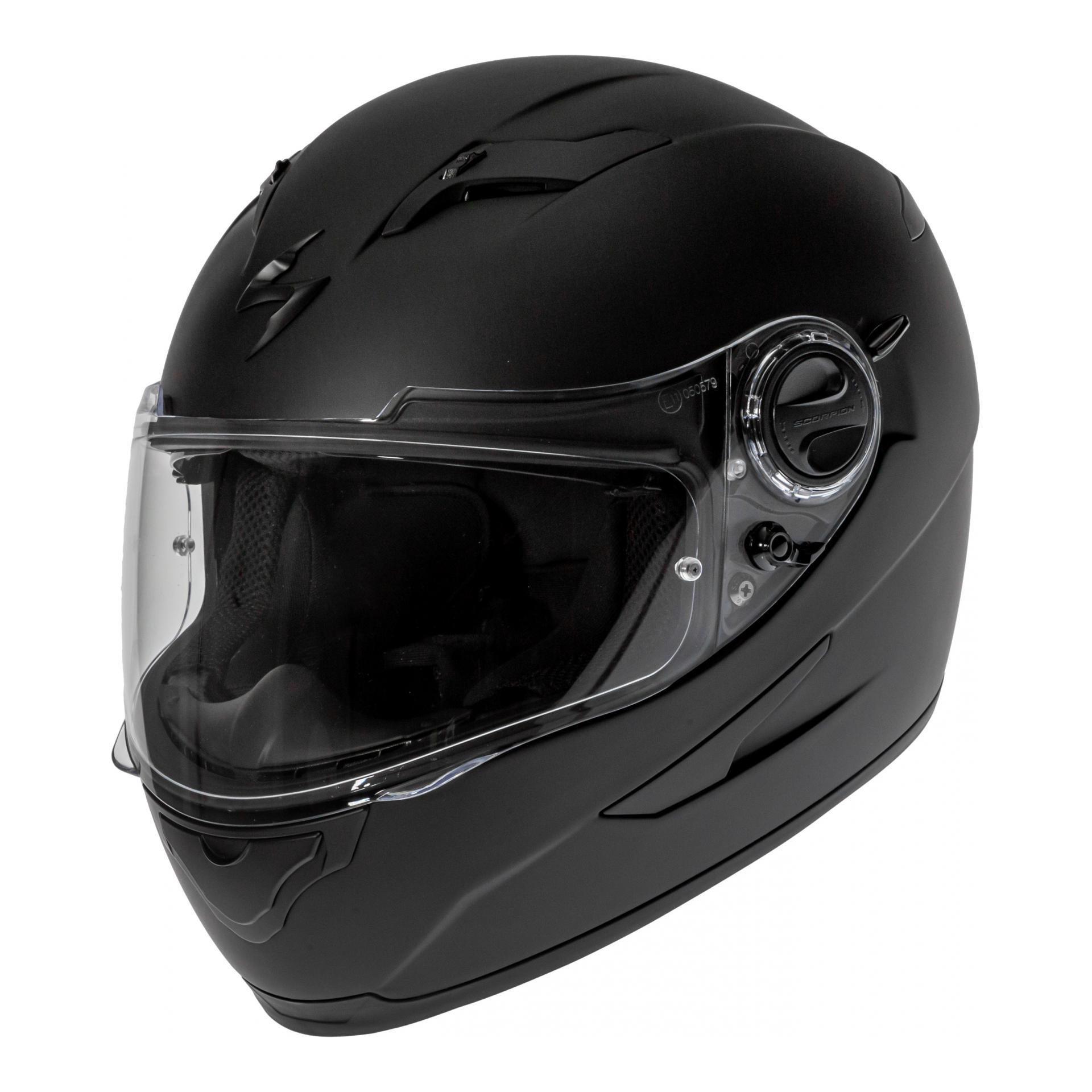 CASQUE EXO-490 SOLID NOIR MAT SCORPION