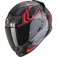 CASQUE EXO-491 SPIN NOIR-ROUGE SCORPION