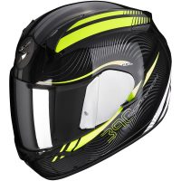 CASQUE EXO-390 STING NOIR-JAUNE SCORPION