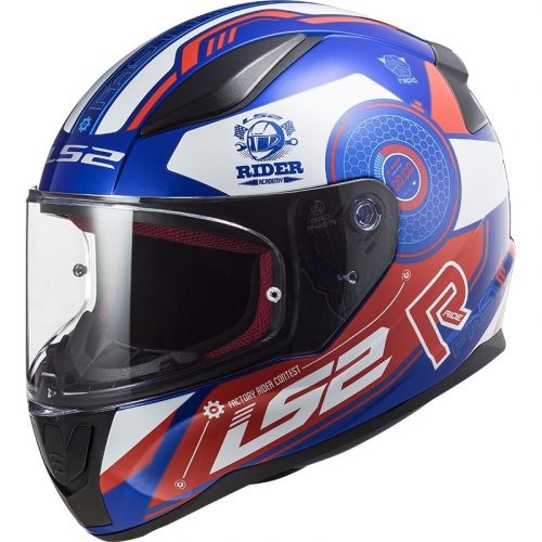 CASQUE RAPID STRATUS GLOSS BLUE RED FF353 LS2