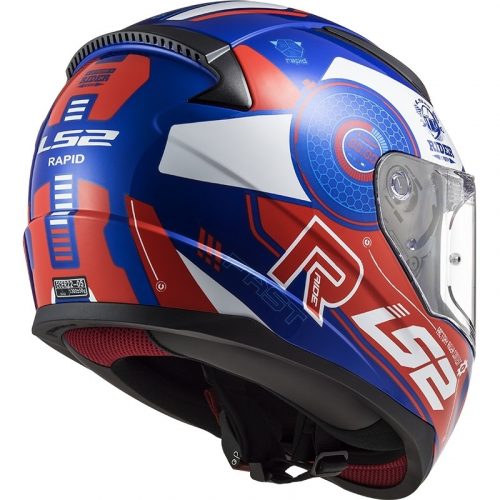 CASQUE RAPID STRATUS GLOSS BLUE RED FF353 LS2
