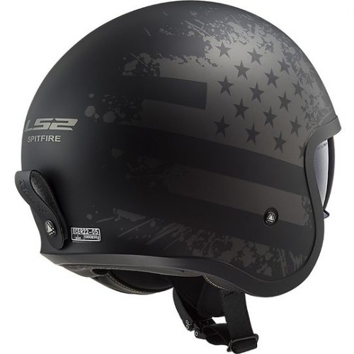 CASQUE SPITFIRE BLACK FLAG OF599 LS2