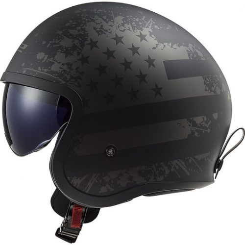 CASQUE SPITFIRE BLACK FLAG OF599 LS2
