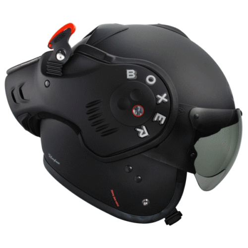 CASQUE BOXER V8 FULL BLACK ROOF