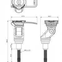 SUPPORT MOTO A TIGE FILETEE QUAD LOCK