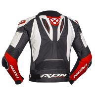 BLOUSON CUIR VENDETTA JK EVO NOIR/ROUGE IXON