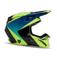 CASQUE V1 STREAK NOIR-JAUNE FOX