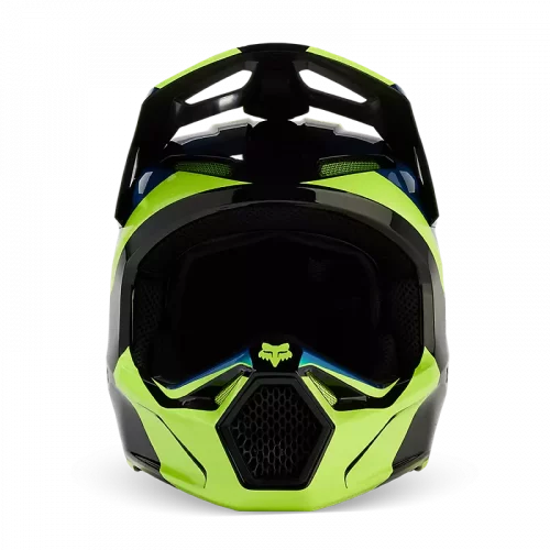 CASQUE V1 STREAK NOIR-JAUNE FOX