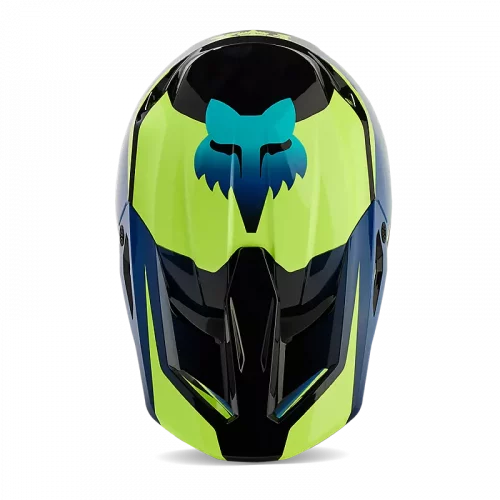 CASQUE V1 STREAK NOIR-JAUNE FOX