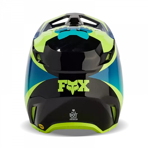 CASQUE V1 STREAK NOIR-JAUNE FOX