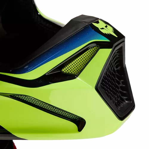 CASQUE V1 STREAK NOIR-JAUNE FOX