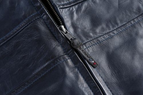 BLOUSON CUIR SPARK NAVY IXON 