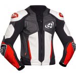 BLOUSON CUIR VENDETTA JK EVO NOIR/ROUGE IXON
