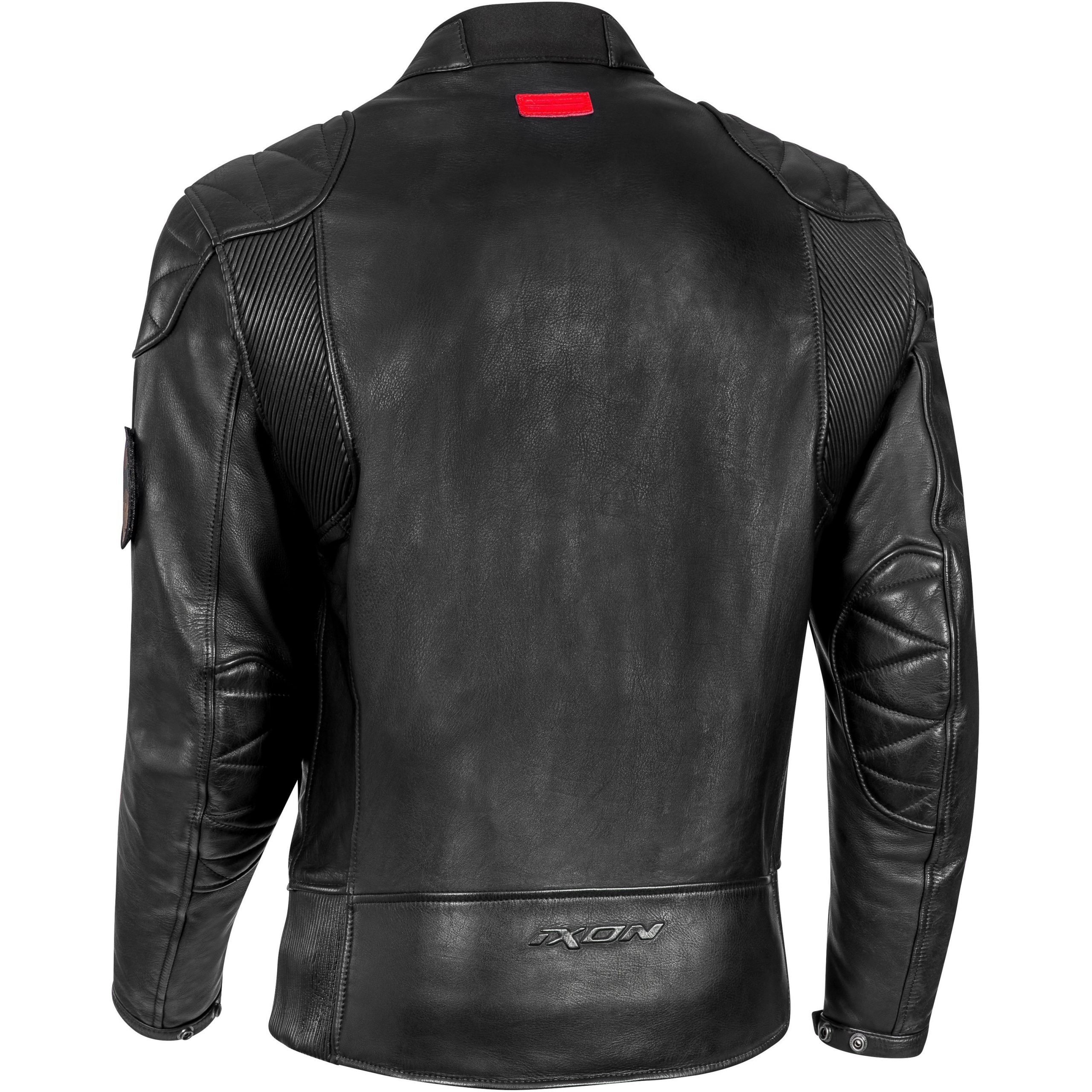 BLOUSON CUIR PIONEER NOIR/BLANC/ROUGE IXON