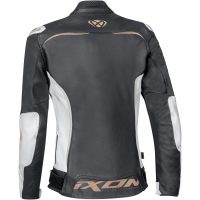 BLOUSON CUIR TRINITY JKT BLANC/NOIR/OR IXON