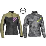 BLOUSON IXON ORION FEMME NOIR-KAKI-ROSE