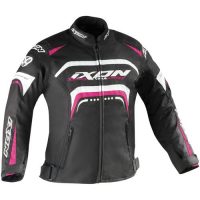 BLOUSON IXON KID LOVER NOIR-BLANC-ROSE