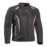 BLOUSON IXON COOL AIR C-SIZING LADY NOIR-BLANC-ROSE